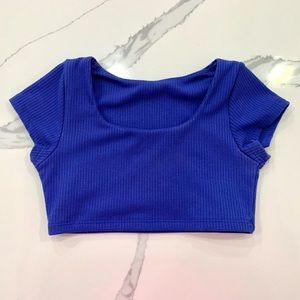 Tiger Friday Honest Short-Sleeved Crop Top Indigo CXL